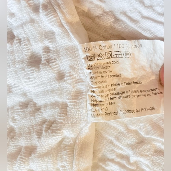 Piubelle Matelasse Quilt Coverlet Texture Solid White Ruffle Shabby Cotton 88x96 - Picture 7 of 7